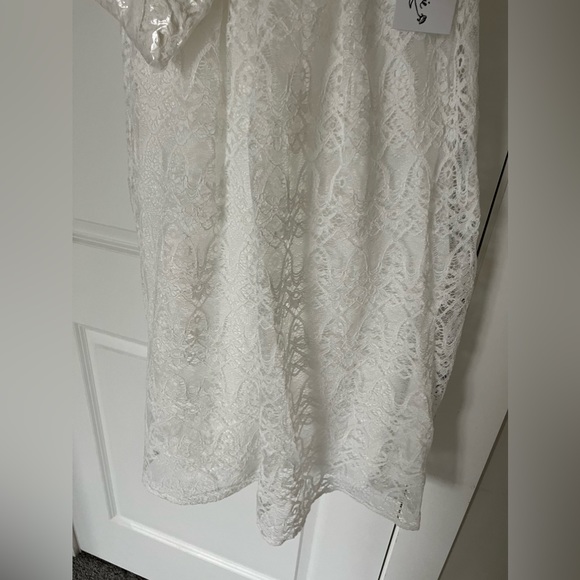 Pippa and Julie White Lace Christening Gown with Bonnet size 12M - Picture 6 of 8